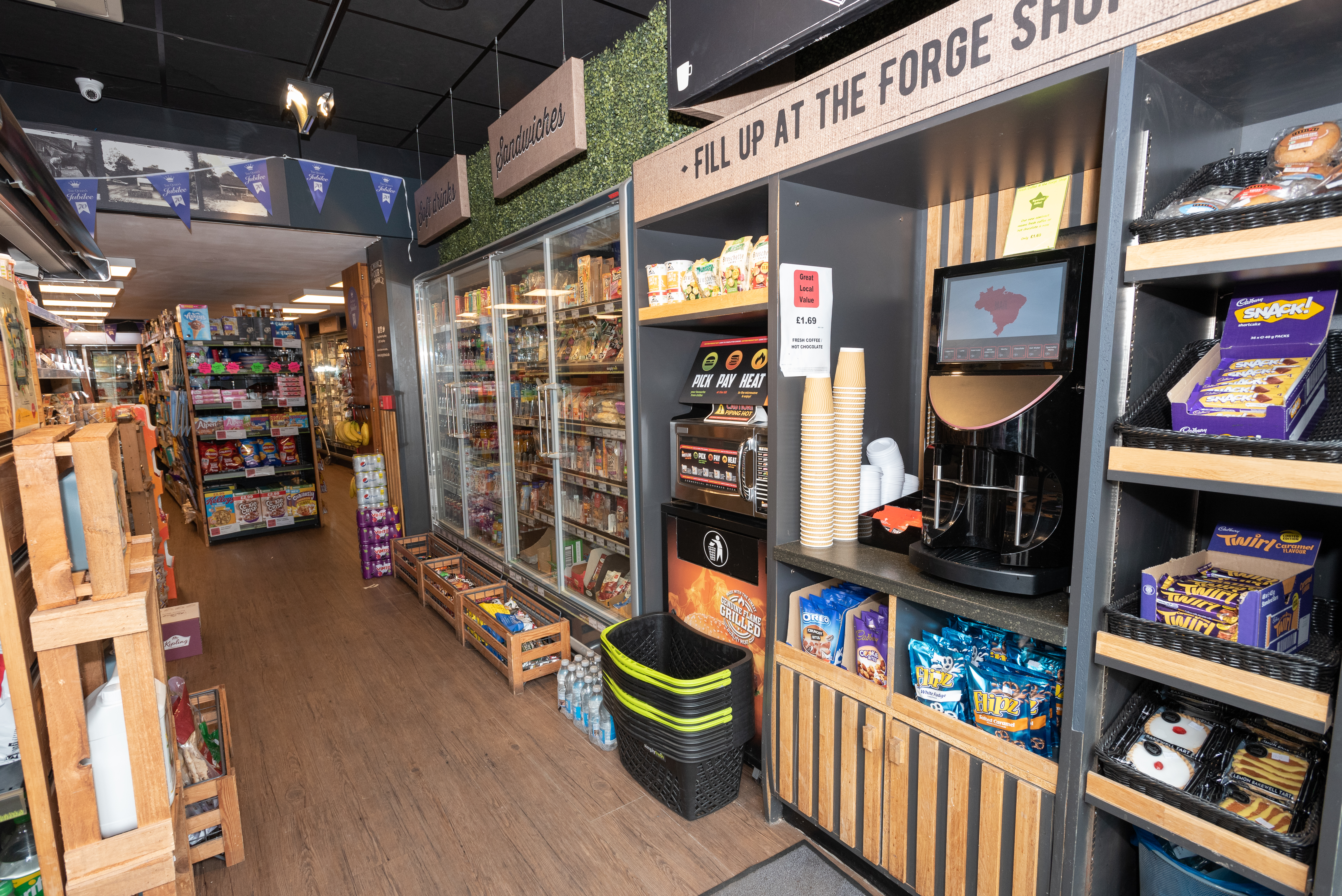 Products displayed on a Food To Go counter