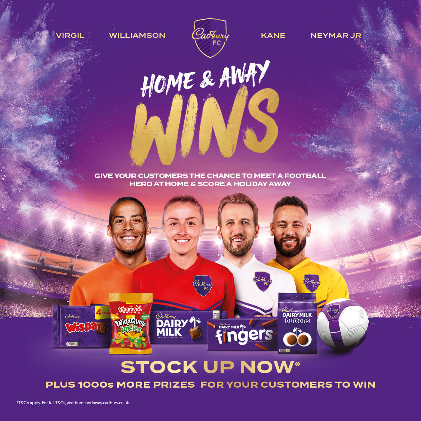 Home and away wins-‘ Game On ! Cadbury FC Home and Away Wins is back’