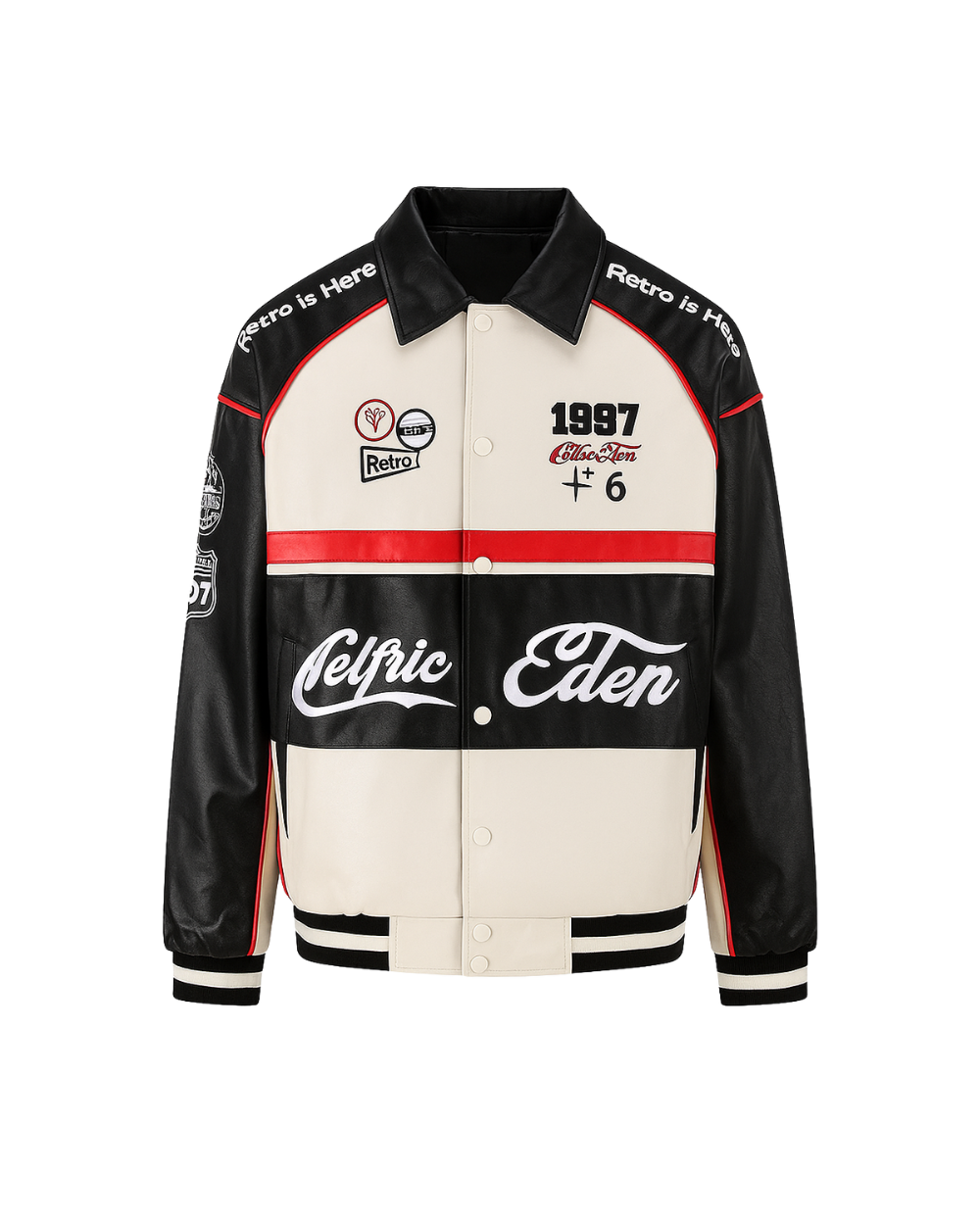 Faux Leren Biker Jas