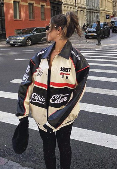 Faux Leren Biker Jas - Hover