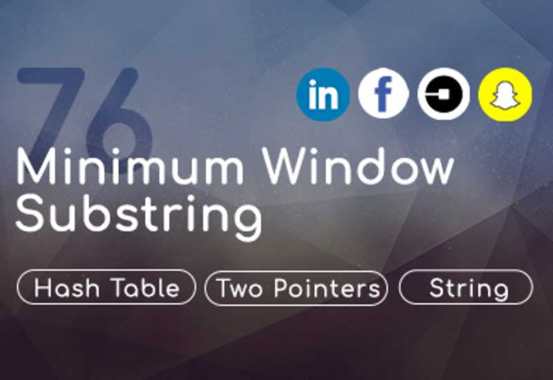 LeetCode 76 Minimum Window Substring