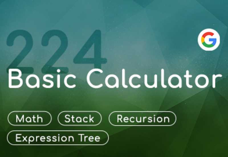 LeetCode 224 Basic Calculator