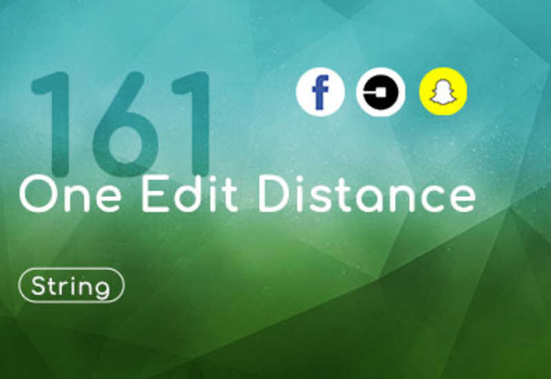 LeetCode 161, One Edit Distance