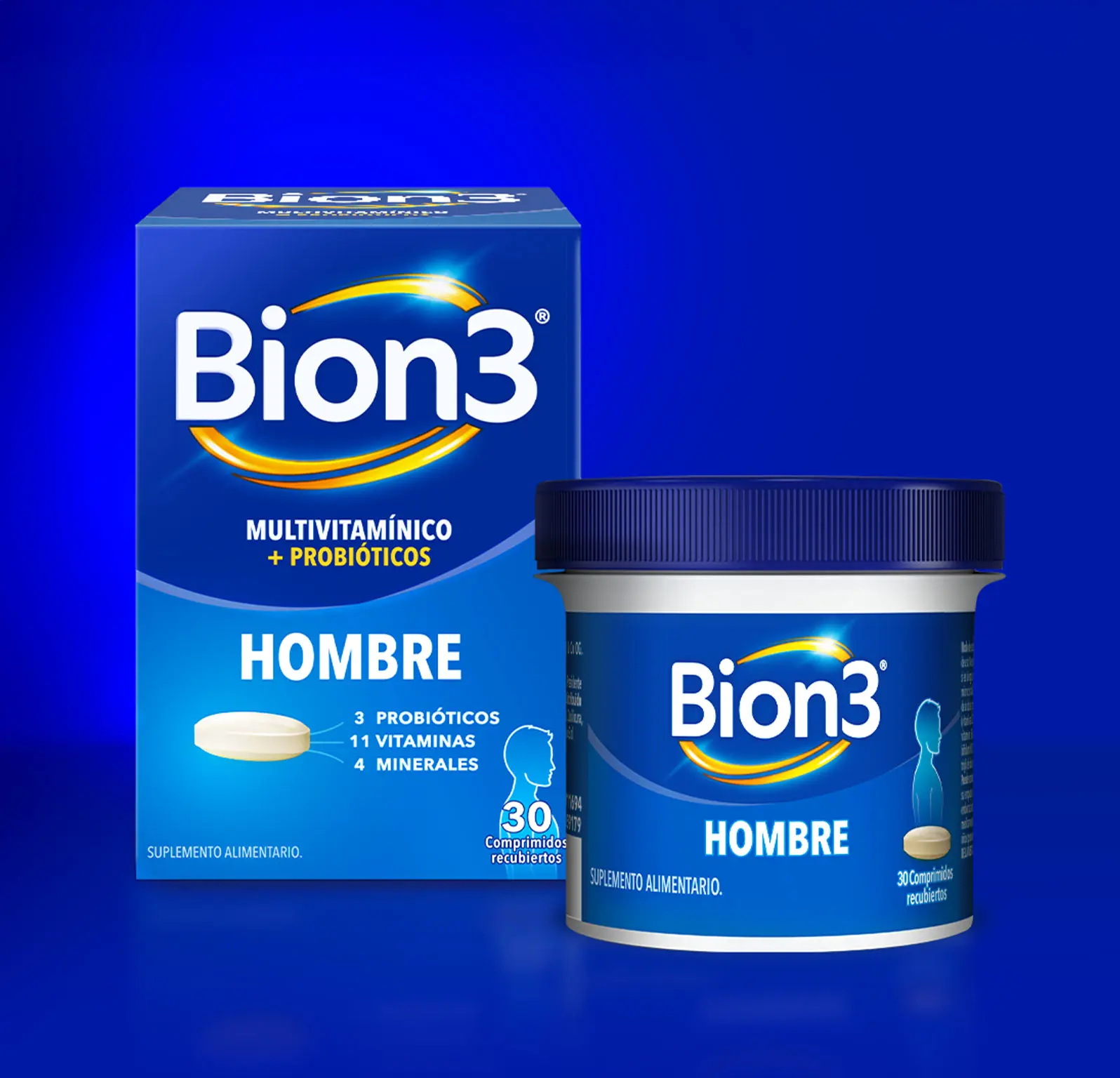 Bion3 Hombre - Multivitamínico con probióticos para más energía. salud muscular y función sexual