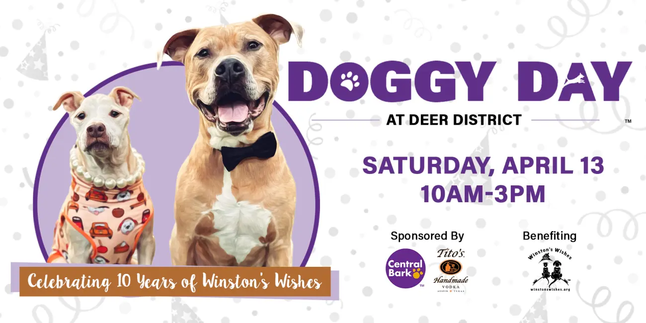 DOGGY DAY RETURNS TO DEER DISTRICT ON SATURDAY, APRIL 13 FROM 10 A.M. TO 3 P.M.