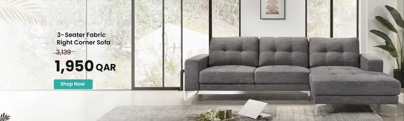 SO-QA-CB-Fabric Corner Sofa 3S