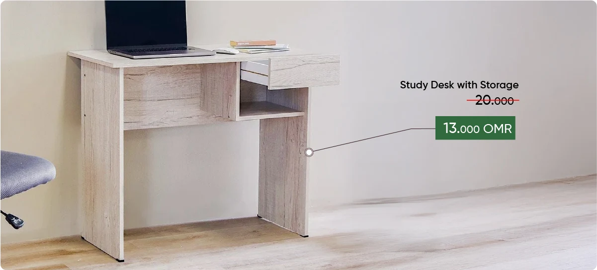 MRSU-DB-Study Desk W Storage