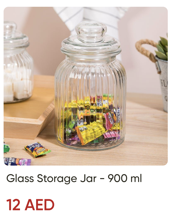 ROU-SD-Glass Storage Jar-900ml