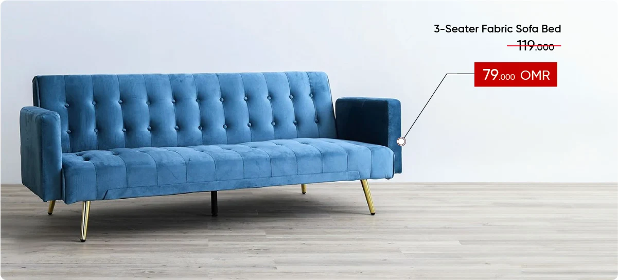 CSO-CB-3Seater Fabric Sofa Bed