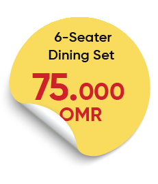 OM24-PBY-Dining Set 6S 75OMR