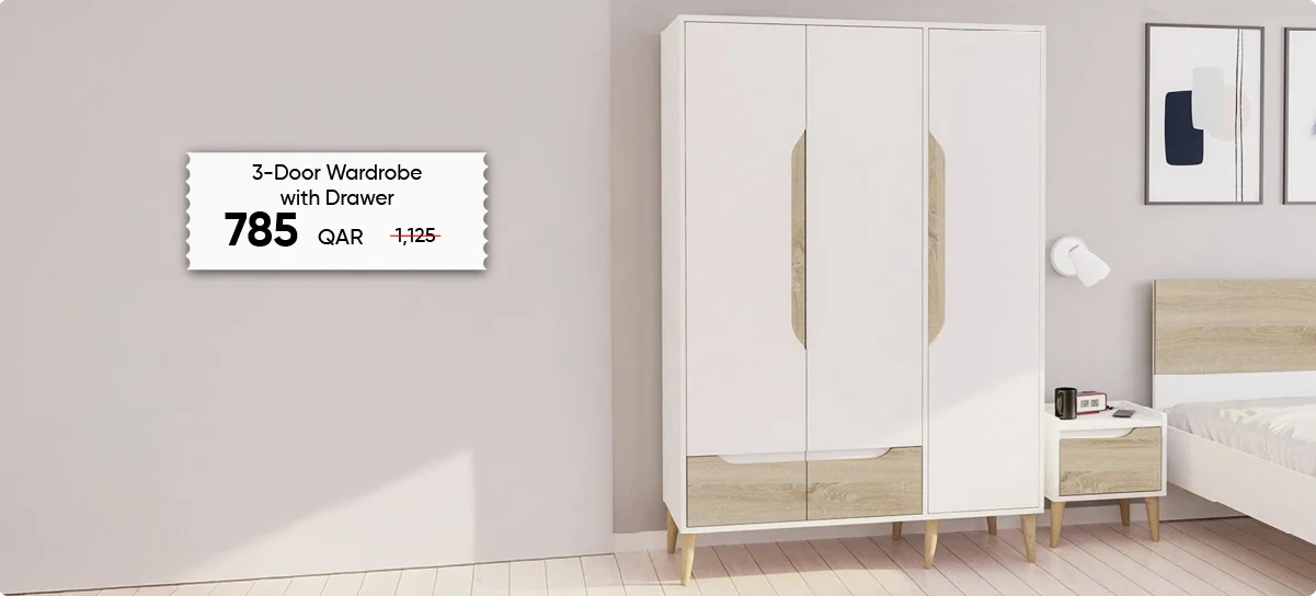 BOQ-DB-BR-Wardrobe W Drawer