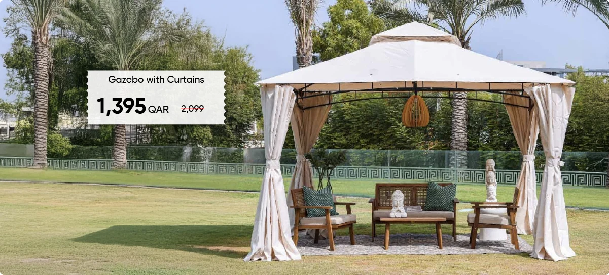 BOQ-DB-Gazebo With Curtains