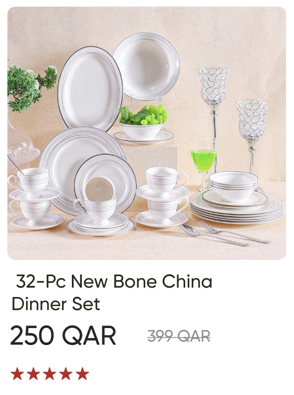 ROQ-SD-32P New Bone Dinner Set