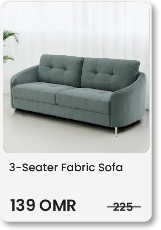 SDO-Sept- Fabric Sofa 3S