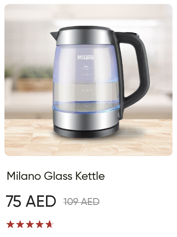 U25R-SD-Milano Glass Kettle