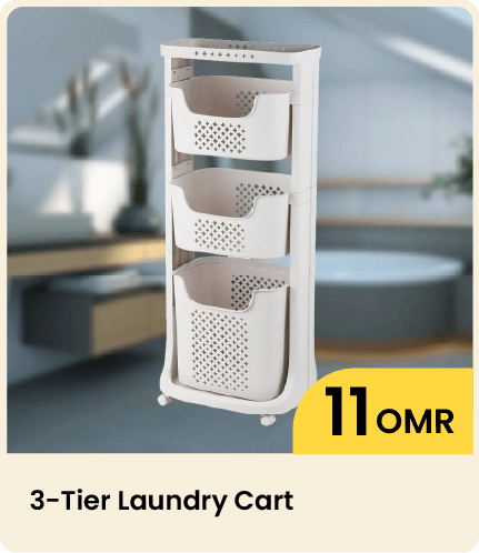 CBY-OM- Laundry Cart 3 Tier