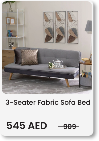 SDU - Aug - 3S Fabric Sofa Bed