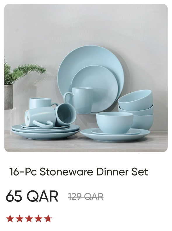 ROQ-SD-16P Stoneware Dinner St