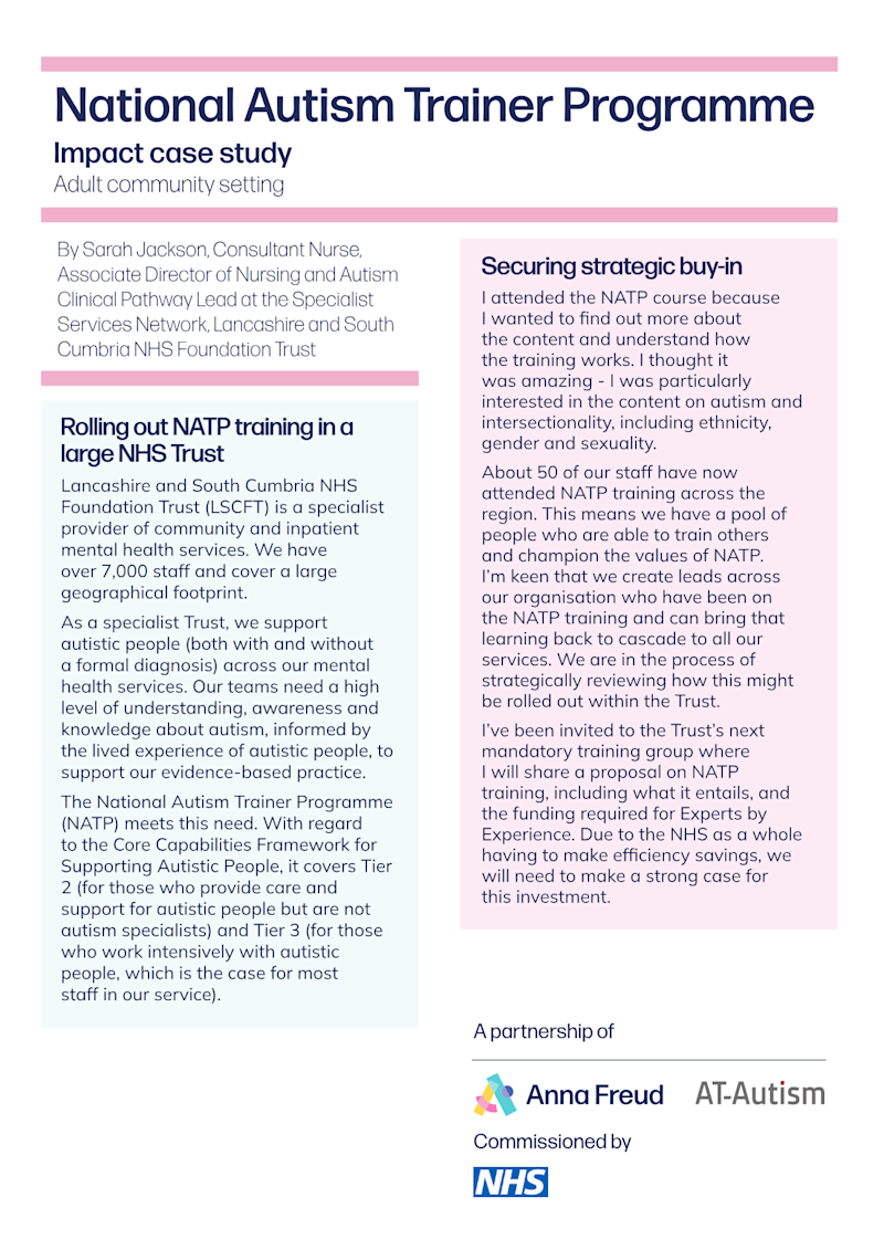 Frontify Folder path: Training and events / National Autism Trainer Programme / Impact case studies
Frontify API ID: eyJpZGVudGlmaWVyIjozNTc0LCJ0eXBlIjoiYXNzZXQifQ==
Frontify ID: 3574
Frontify S3 URL: TmPWp3qHfqNFoEnrxsZ7.pdf