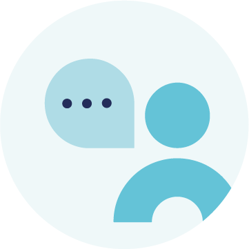 person speech bubble icon