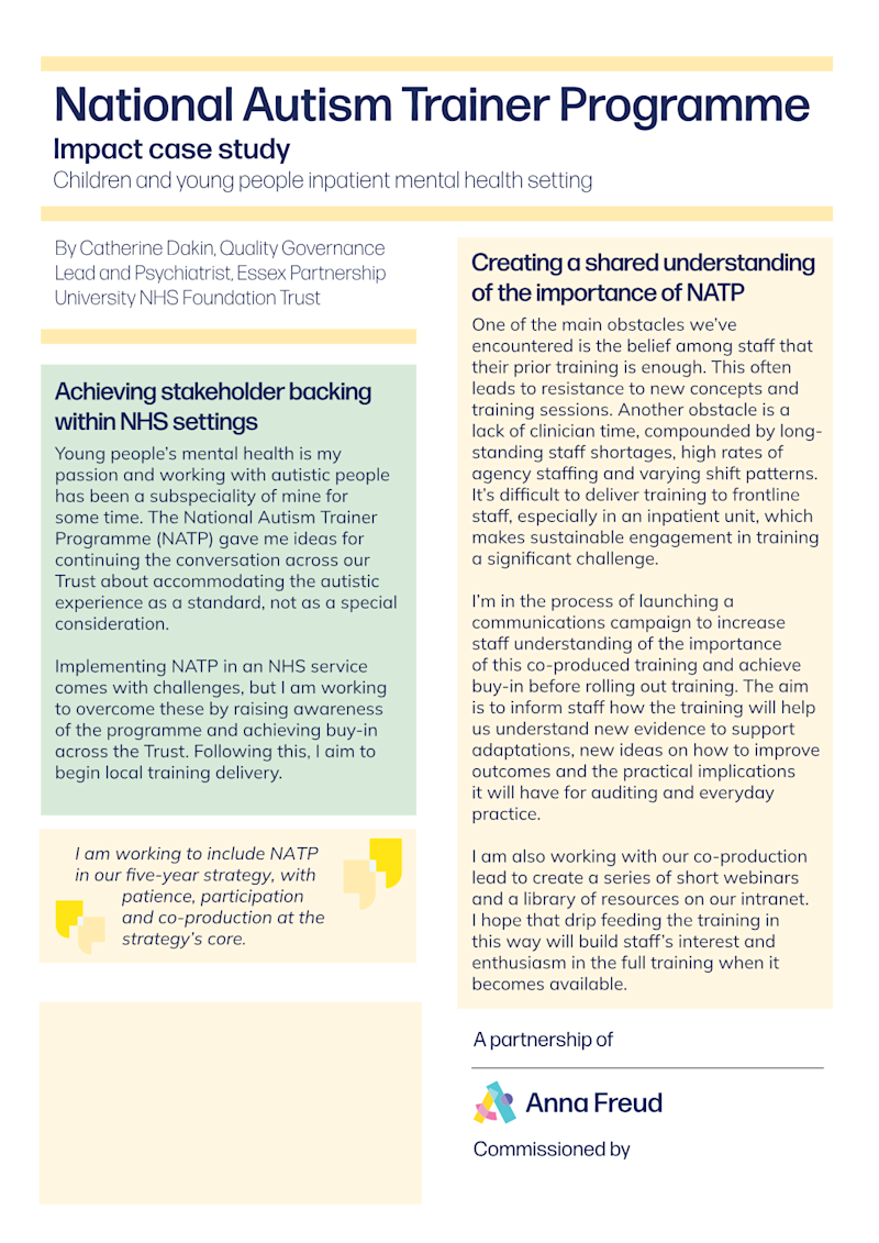 Frontify Folder path: Contentful images / Training and events / National Autism Trainer Programme / Impact case studies
Frontify API ID: eyJpZGVudGlmaWVyIjozNTE1LCJ0eXBlIjoiYXNzZXQifQ==
Frontify ID: 3515
Frontify S3 URL: 5x7Rmk1fZqUTLtRidjdR.pdf