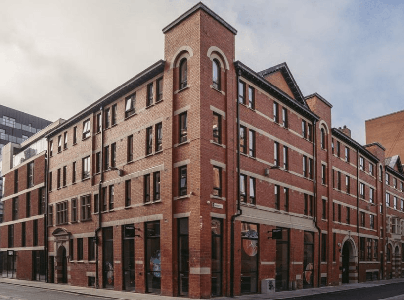 Exterior of Jactin House, an old red-brick mill, where Anna Freud's Manchester office is based.