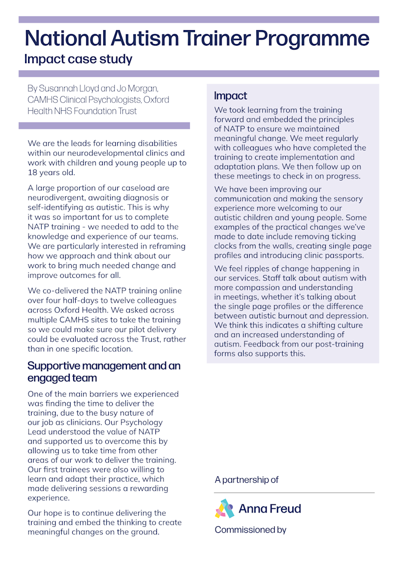 Frontify Folder path: Contentful images / Training and events / National Autism Trainer Programme / Impact case studies
Frontify API ID: eyJpZGVudGlmaWVyIjo0MDMxLCJ0eXBlIjoiYXNzZXQifQ==
Frontify ID: 4031
Frontify S3 URL: Ni1p6EeanPFWUEDZkczy.pdf