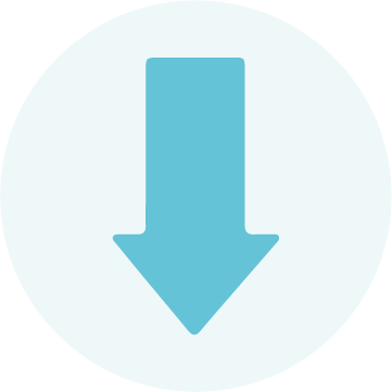 blue arrow down icon