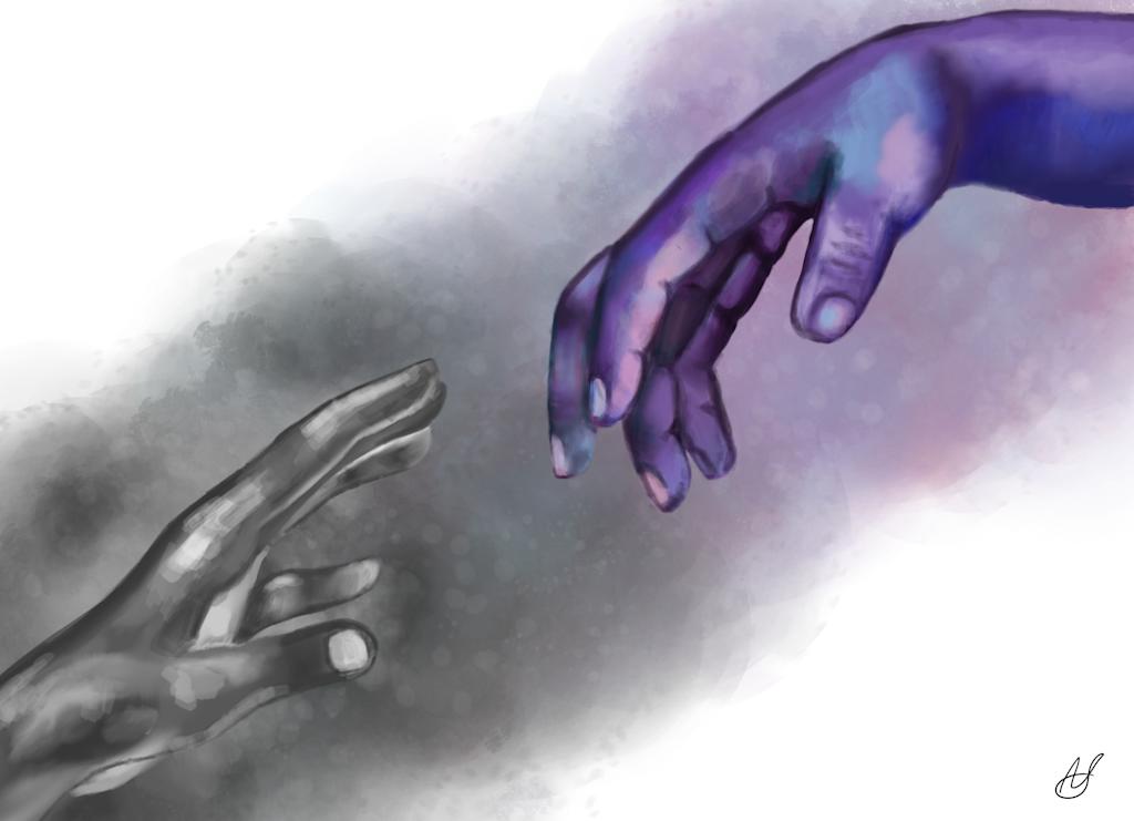 ‘Reaching out’ made by Naz, a Young Champion.