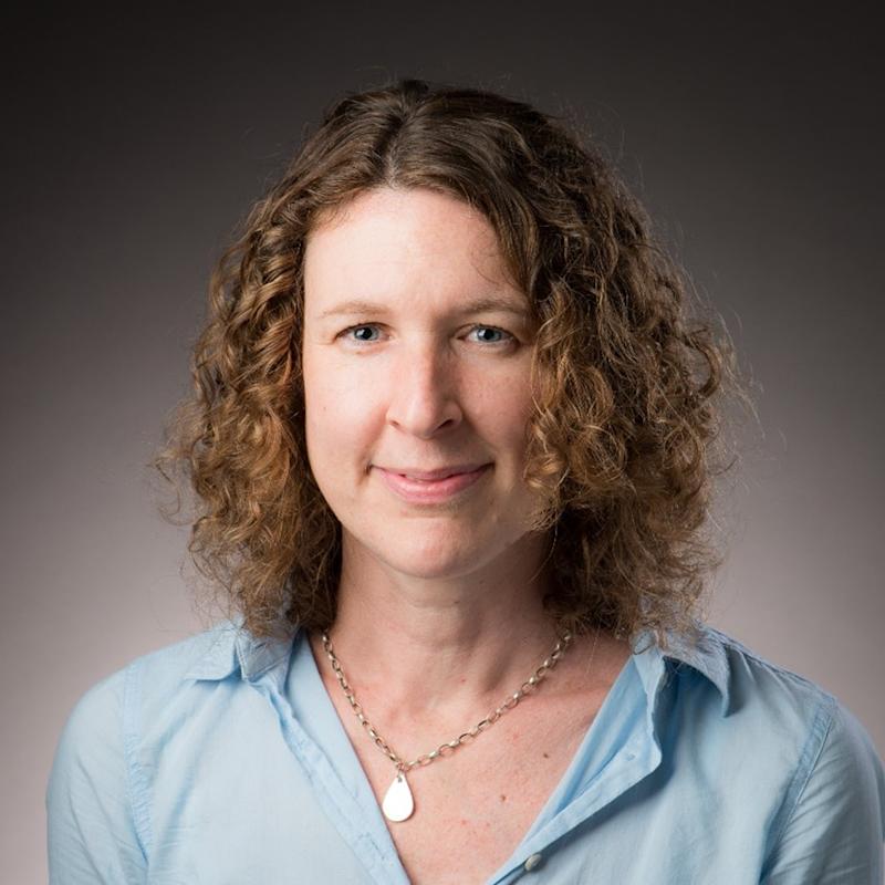 A portrait of Sarah Halligan.