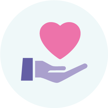 hand heart icon