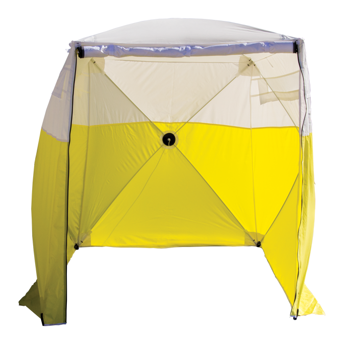 Weatherproof, robust work tents for crafts, trades & construction sites