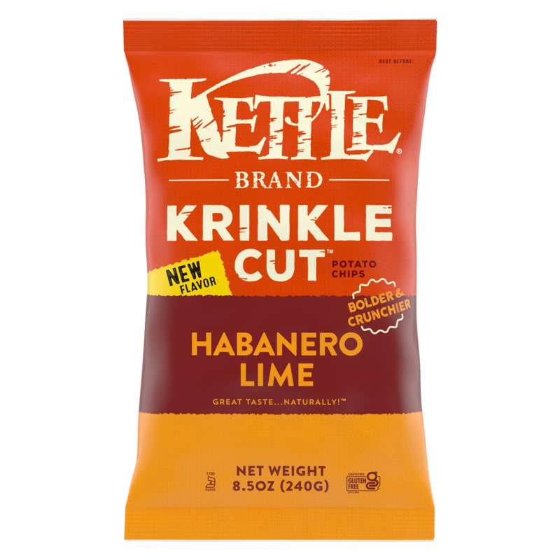 Kettle Brand Krinkle Cut Habanero Lime Chips 8.5oz