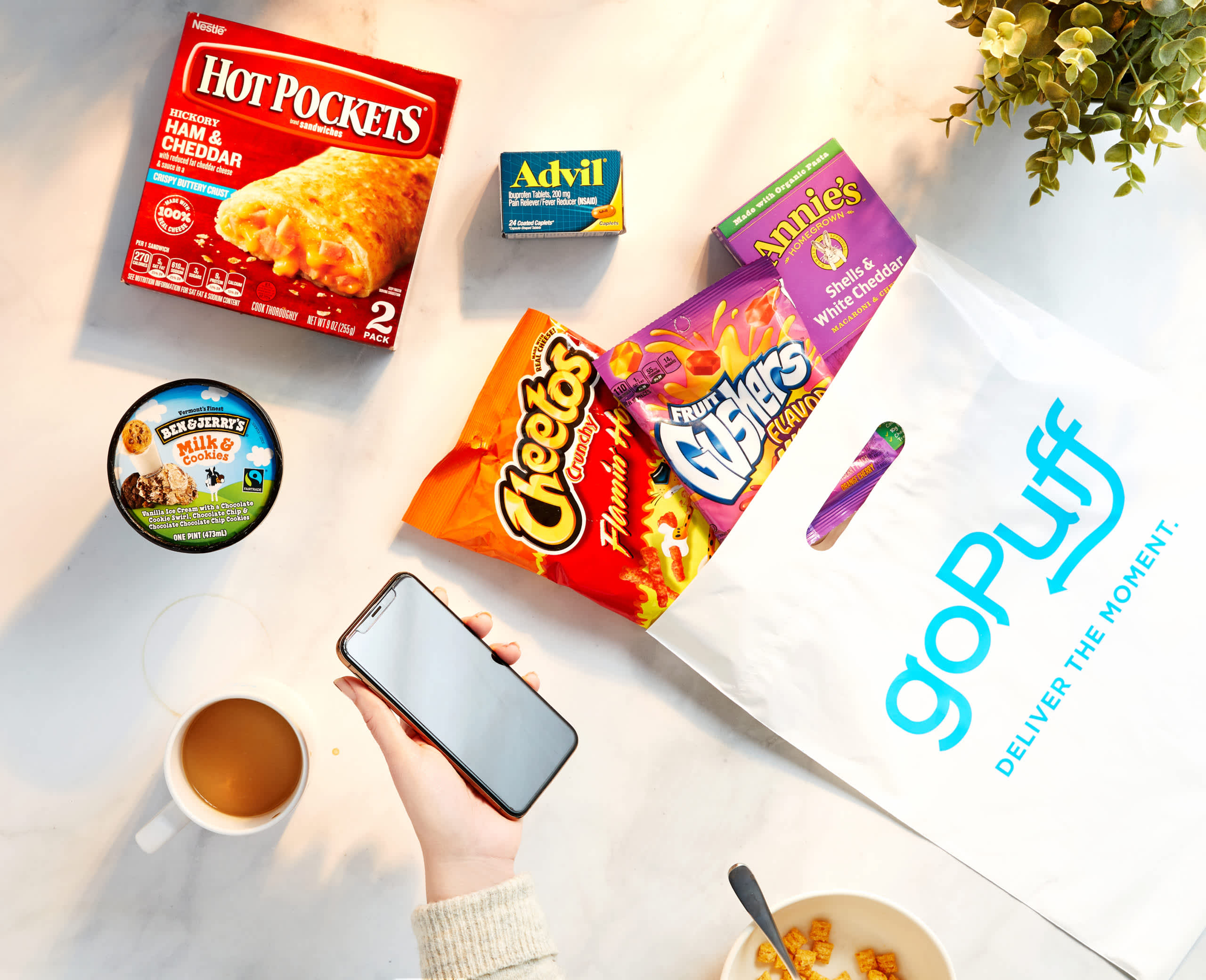 a variety of products carried by Gopuff