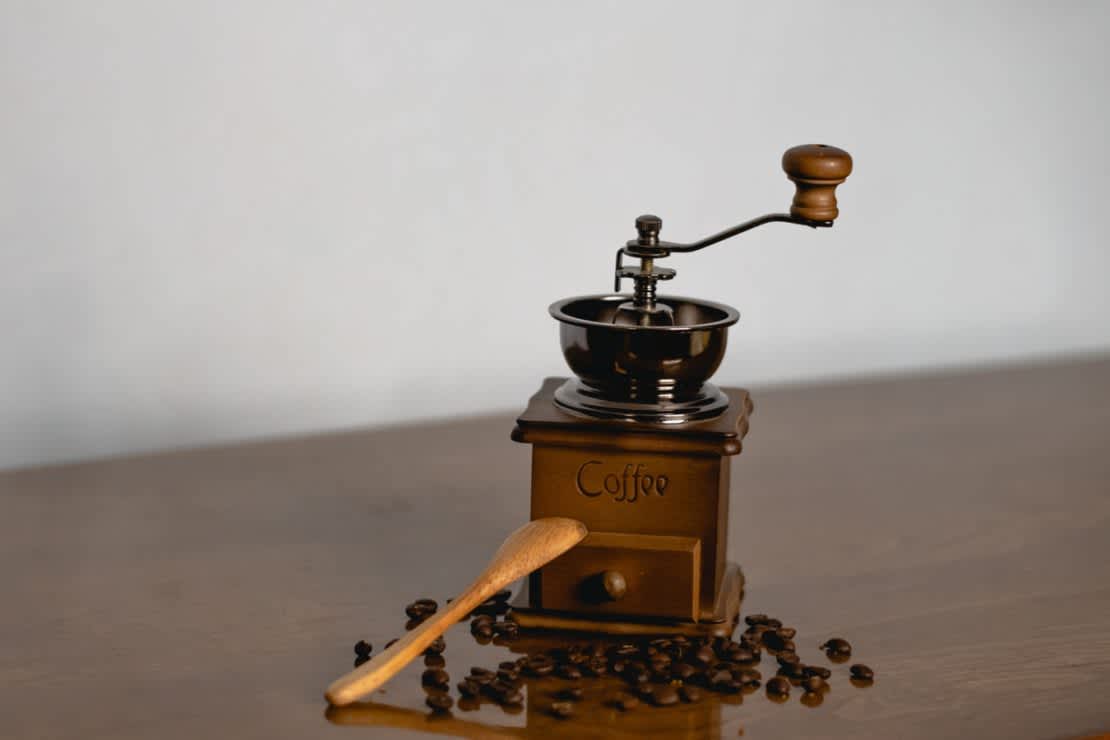 A manual coffee grinder