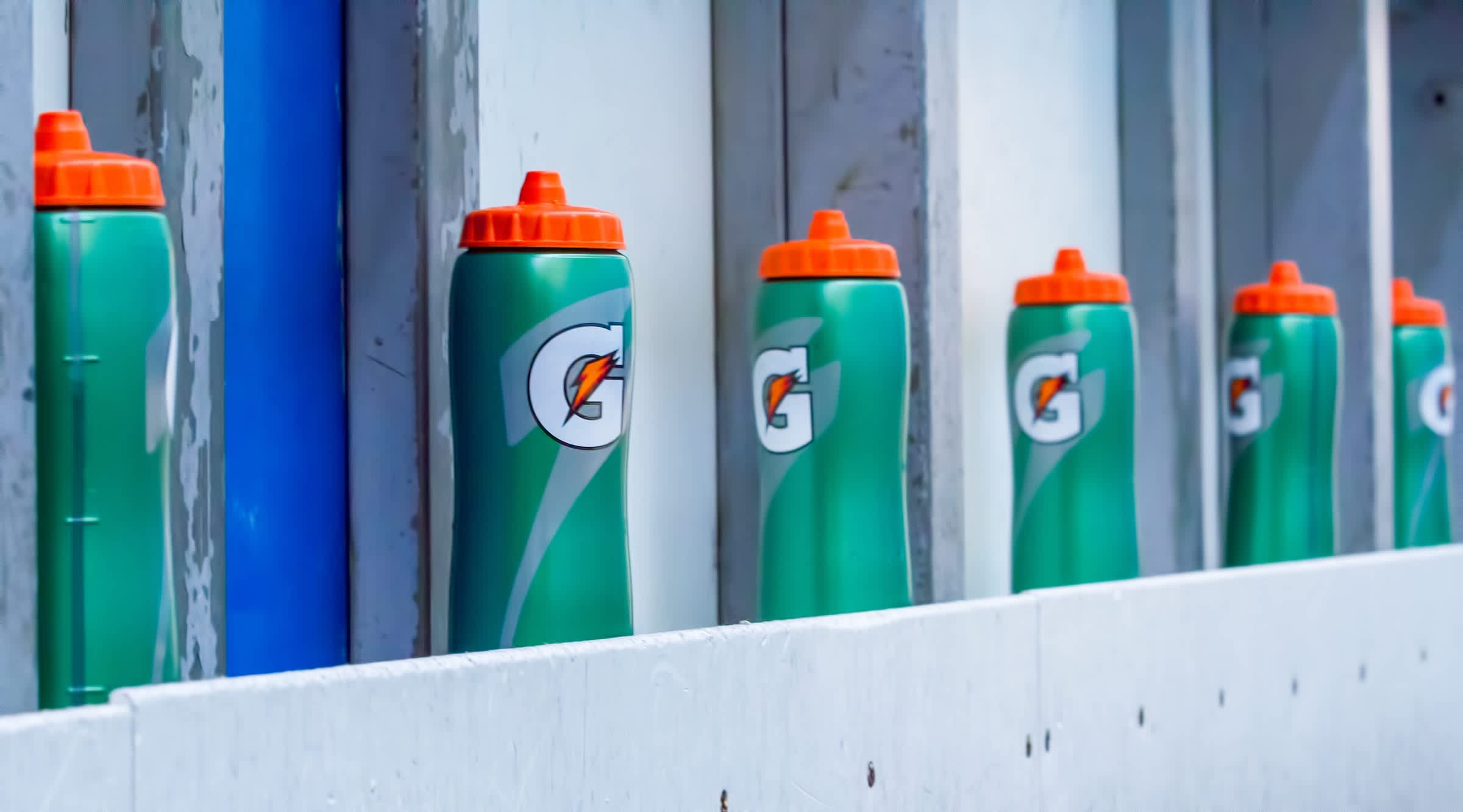 Bottles with the Gatorade logo