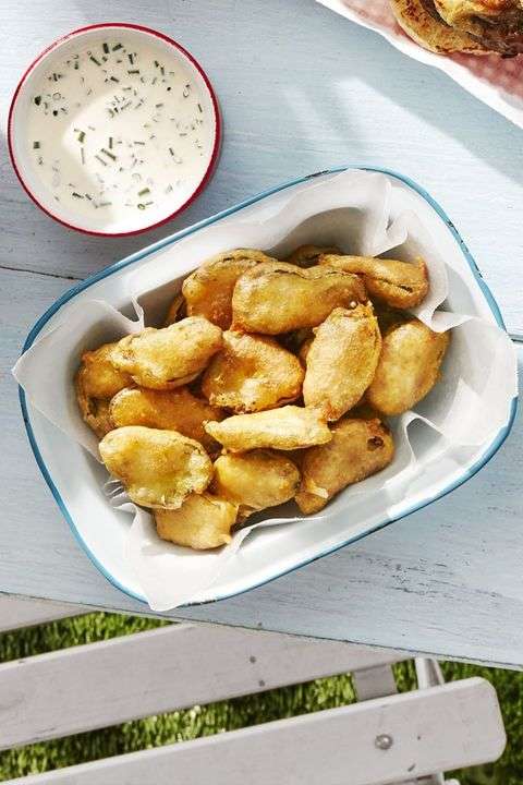 Fried pickles with buttermilk ranch