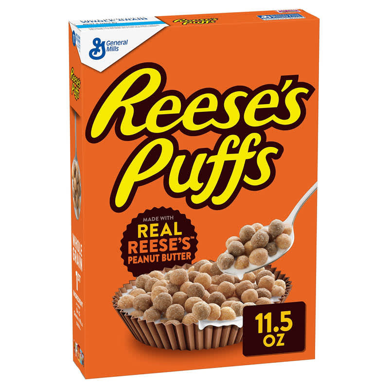 General Mills Reese's Peanut Butter Sweet & Crunchy Corn Puffs Cereal 11.5oz