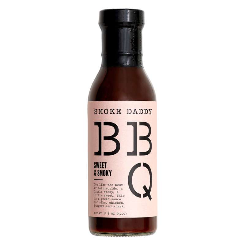 A bottle of BBQ sauce from Smoke Daddy in Chicago