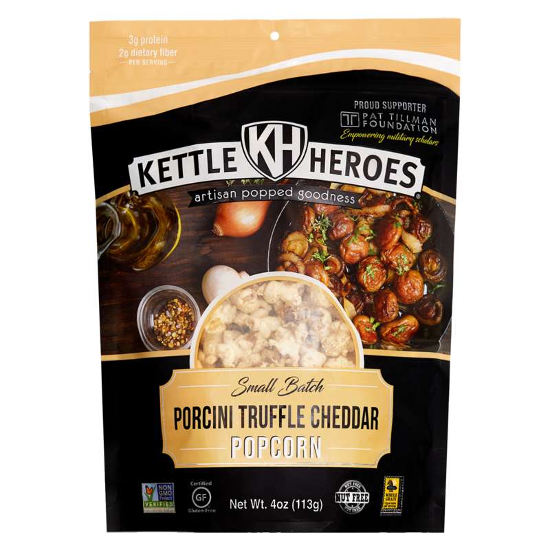 Porcini truffle cheddar popcorn by Kettle Heroes in Tempe, AZ