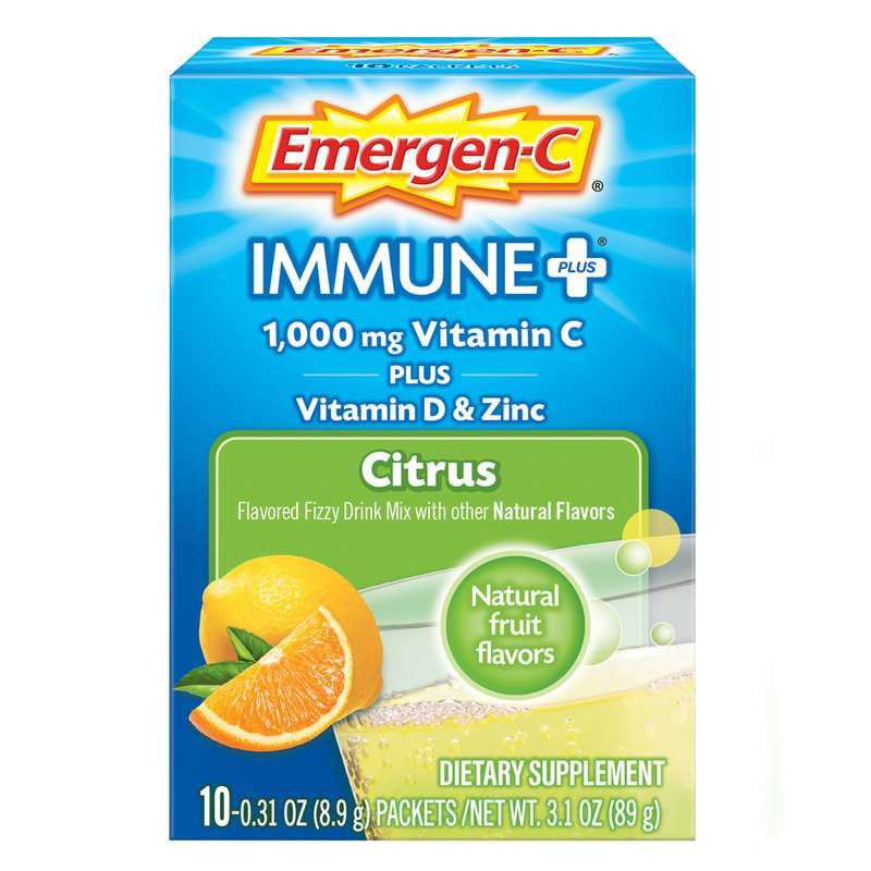Emergen-C Immune Plus Citrus Drink Mix, 10 count