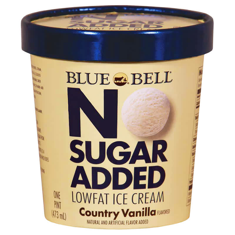 Blue Bell low fat ice cream