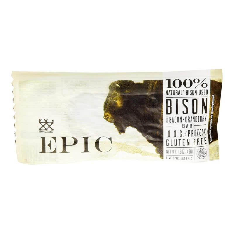 Epic bison bacon cranberry bar