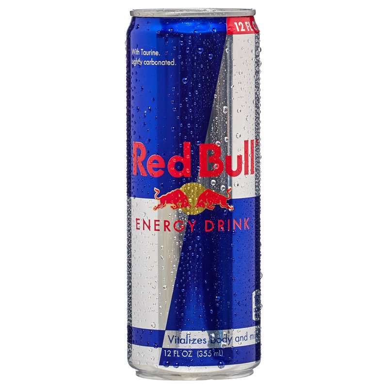 12oz can of Red Bull, original flavor
