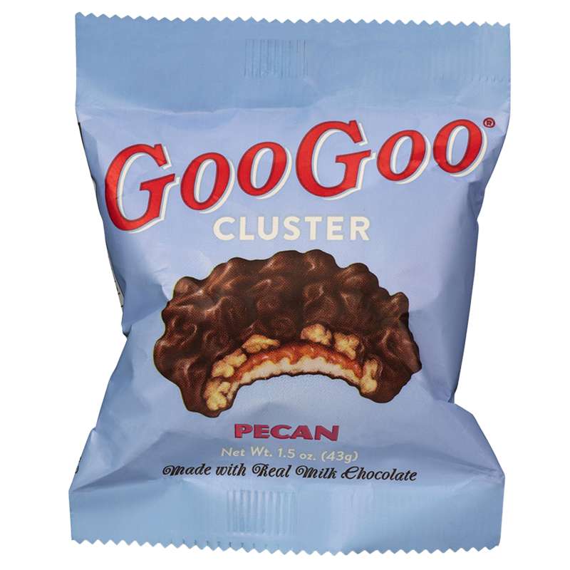 A package of a pecan Goo Goo Cluster