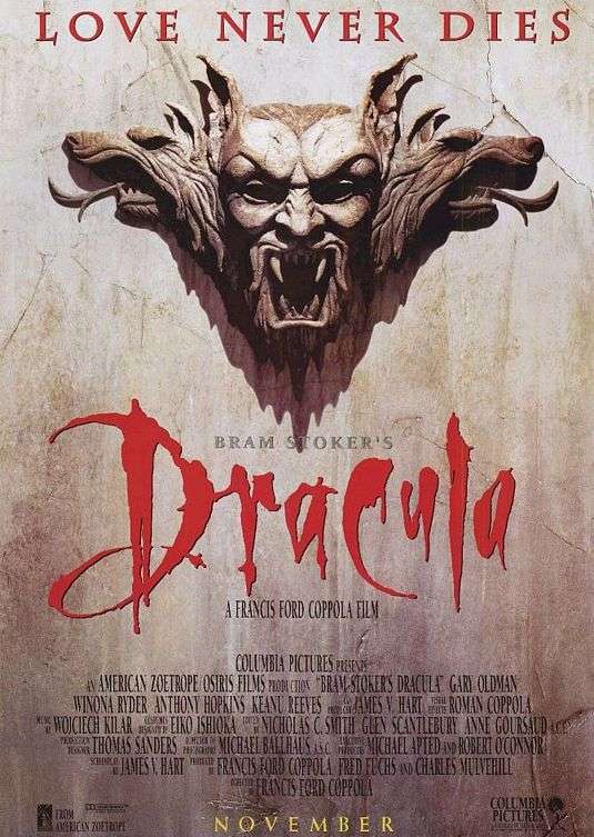 Movie poster for Bram Stoker’s Dracula by Francis Ford Coppola