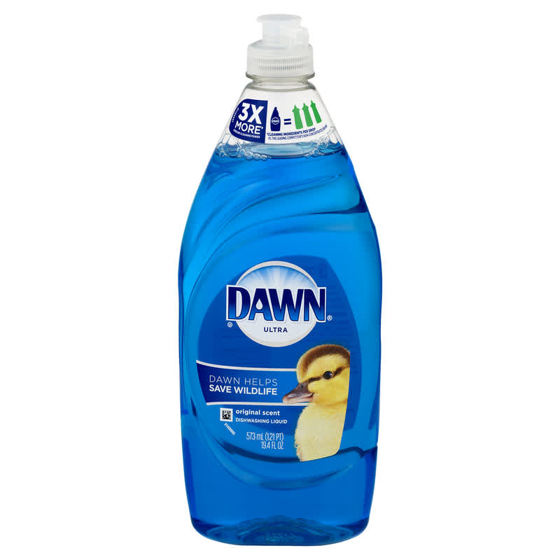 A bottle of Dawn Ultra dish soap