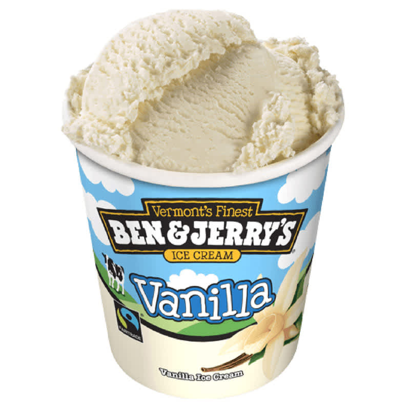 Pint of Ben & Jerry's Vanilla ice cream