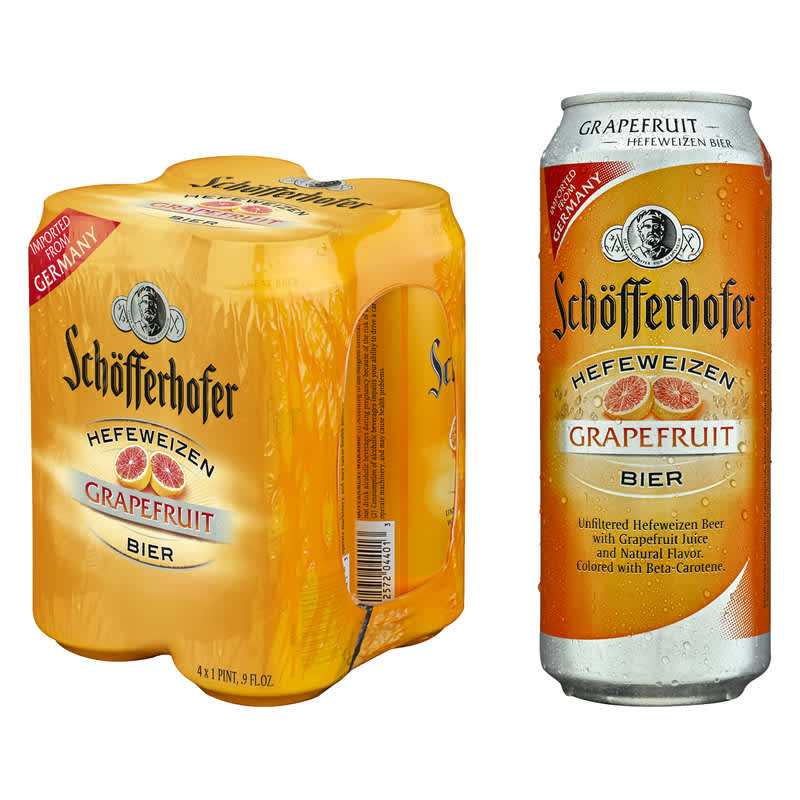 Schofferhofer Grapefruit Bier 4pk 16oz Can 2.5% ABV