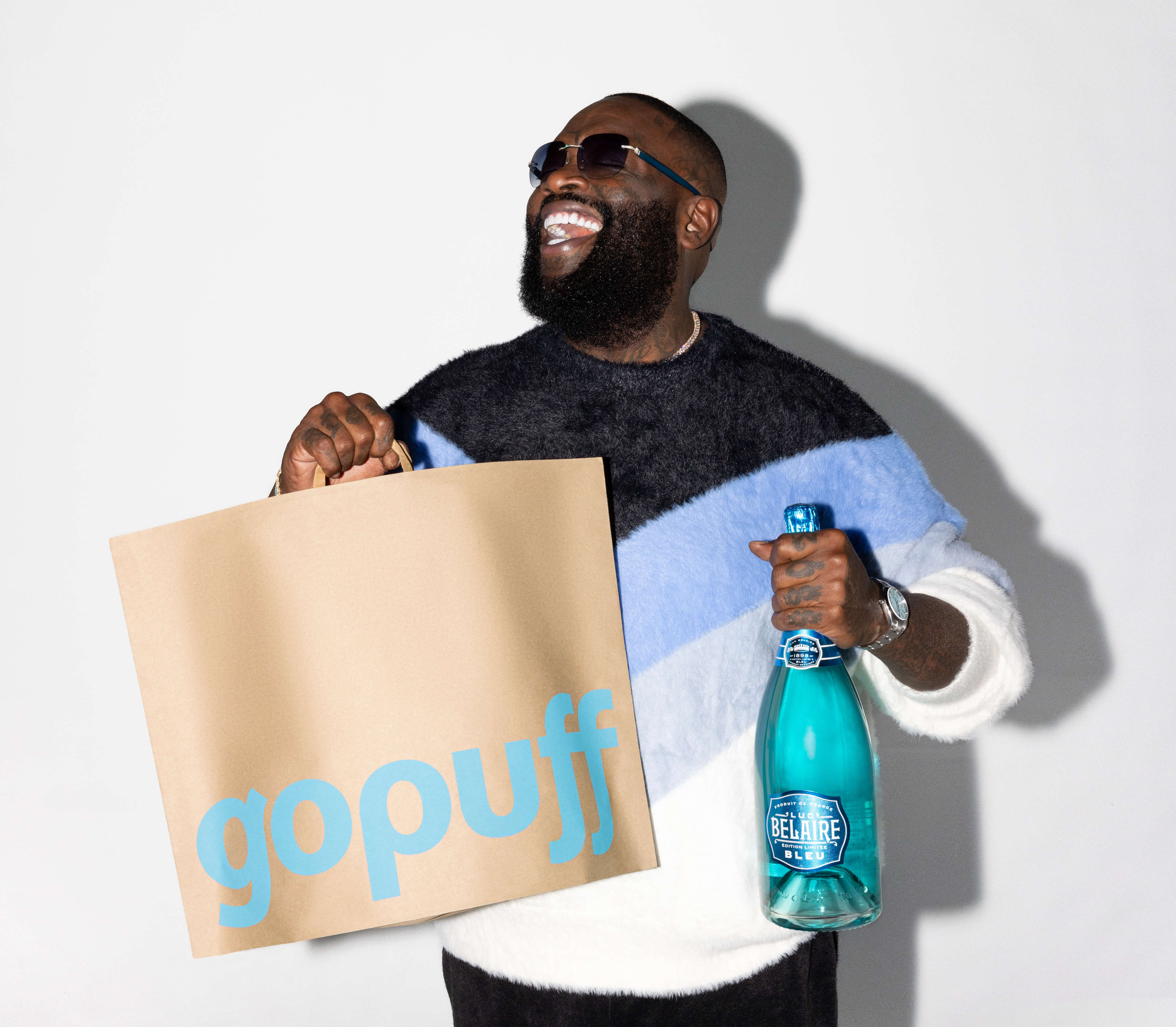 Rick Ross is Gopuff's Chief Delivery Boss. 